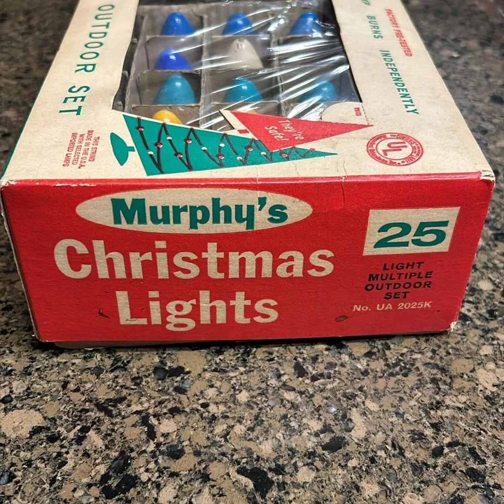 43 Vintage Murphy’s Outdoor Christmas Lights Set in Assorted Colors